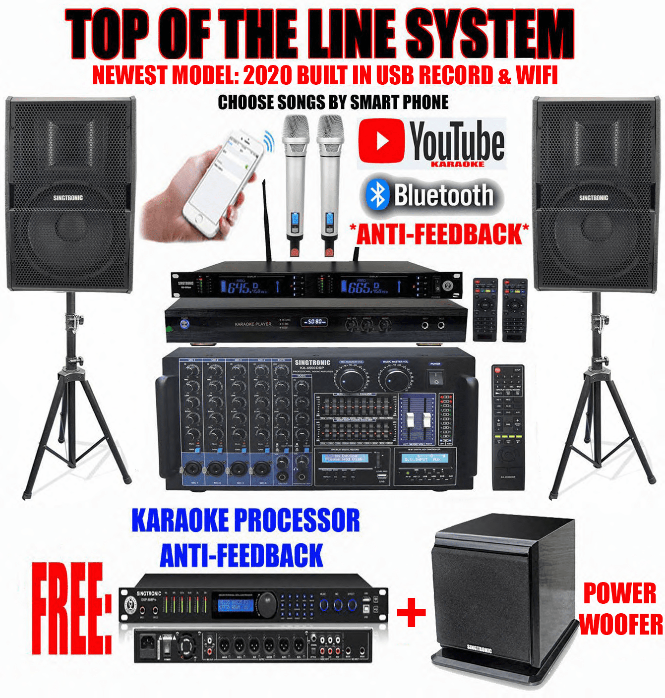 Singtronic Professional Complete 5000W Karaoke System Top of the Line ...