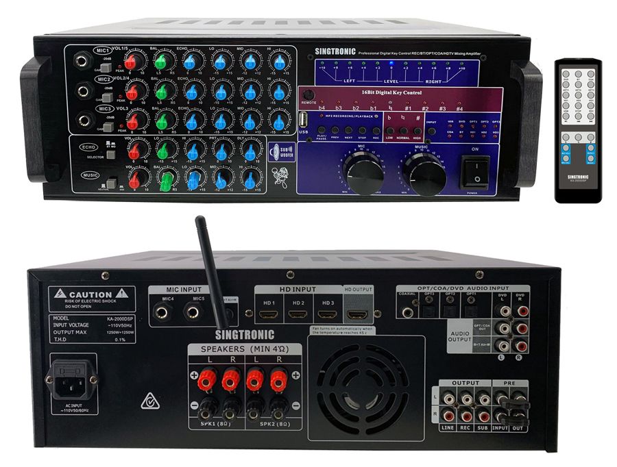 Singtronic KA-2000DSP Professional DJ/KJ Digital 2500W Mixing Amplifier