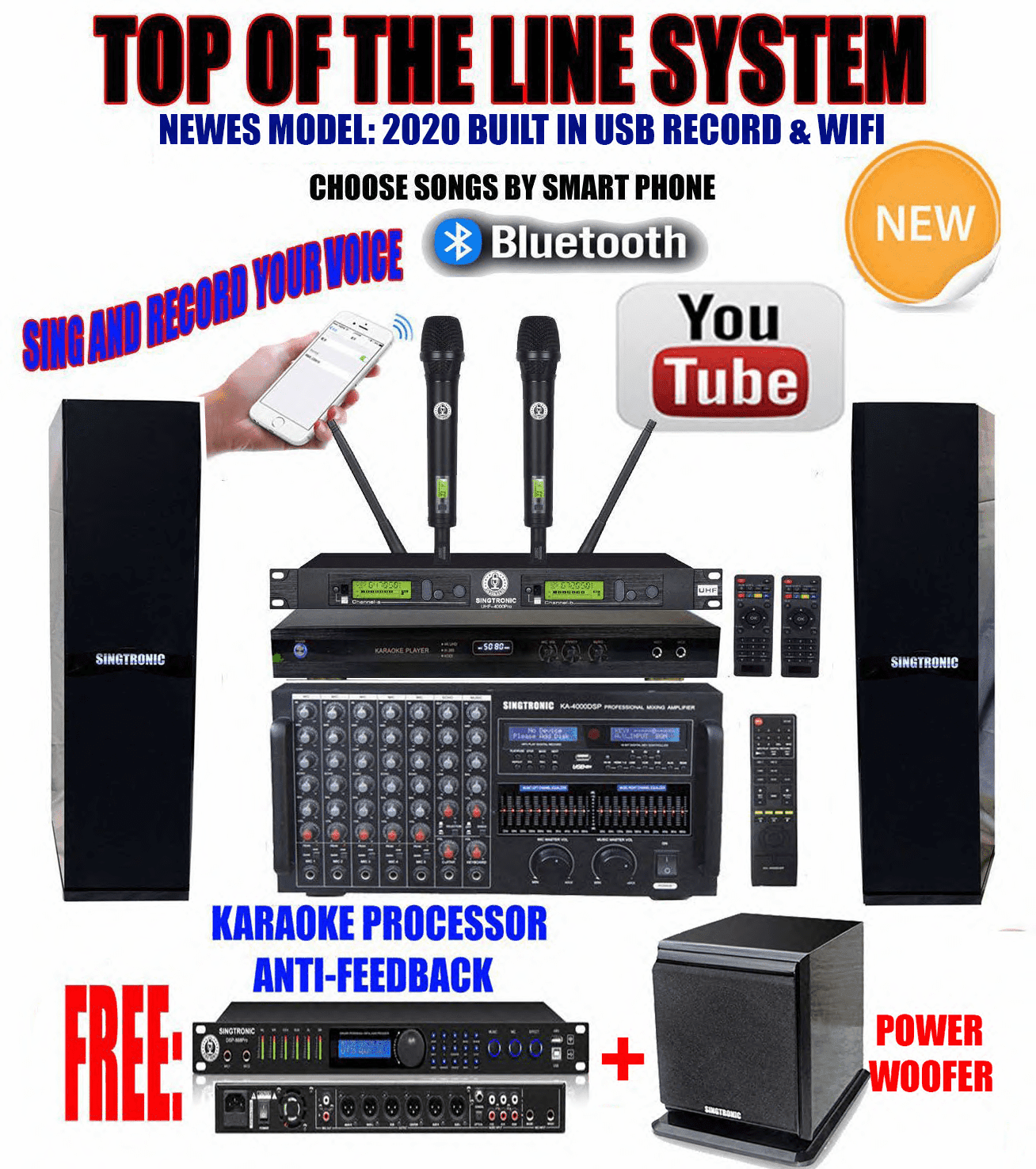 Singtronic Professional Complete 4000W Karaoke System Top of The Line ...