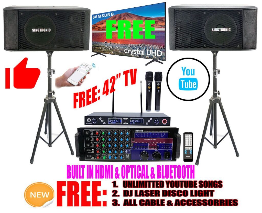 Newest Model 2020 Youtube Karaoke System by Iphone/Ipad & Pc Tablet