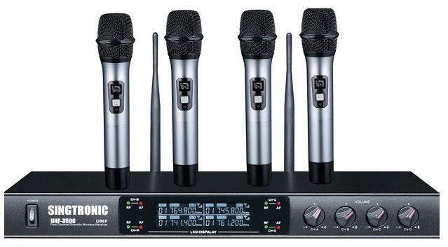 Singtronic UHF-3500 Professional Digital 4 x Channel UHF Wireless Microphone  Karaoke System - Best Vietnamese Karaoke Systems